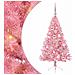 Albero di Natale artificiale con luci integrate Rosa 120 cm PVC - Foto miniatura 1
