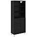Credenza Rovere Nero 69,5 x 34 x 180 cm Legno multistrato - Foto miniatura 1