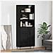 Credenza Rovere Nero 69,5 x 34 x 180 cm Legno multistrato - Foto miniatura 2