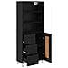 Credenza Rovere Nero 69,5 x 34 x 180 cm Legno multistrato - Foto miniatura 5