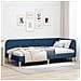 Cornice del letto ad angolo Blu 90 x 190 cm Tessuto - Foto miniatura 2