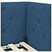 Cornice del letto ad angolo Blu 90 x 190 cm Tessuto - Foto miniatura 8