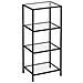 LIBRERIA Ripiani in vetro Metallo nero 4 ripiani - Foto miniatura 1