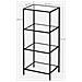 LIBRERIA Ripiani in vetro Metallo nero 4 ripiani - Foto miniatura 3