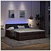 Struttura Letto Pouf con Materassi 160x200 cm in Tessuto - Foto miniatura 3