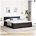 Struttura Letto Pouf con Materassi 160x200 cm in Tessuto - Foto miniatura 4