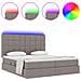 Letto con luci a strisce a LED Talpa 200 x 200 cm Tessuto - Foto miniatura 4