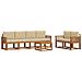 Set di divani da esterno con cuscino 7 pcs Naturale e Beige - Foto miniatura 1