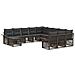 Set Divano da Giardino 12 pcs Grigio e Grigio Scuro polyrattan - Foto miniatura 1