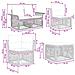 Set Divano da Giardino 12 pcs Grigio e Grigio Scuro polyrattan - Foto miniatura 8
