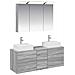 Set di mobili per il bagno 4 pcs Sonoma grigio - Foto miniatura 1