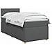 Letto box spring con materasso Grigio Scuro 100 x 200 cm - Foto miniatura 3