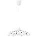 I-ROOT / S42 - Lampadario bianco con decoro floreale nero 60 watt E27 - Foto miniatura 3