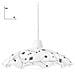 I-ROOT / S42 - Lampadario bianco con decoro floreale nero 60 watt E27 - Foto miniatura 1