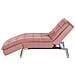 Chaise Longue Reclinabile In Velluto Rosa Loiret - Foto miniatura 16