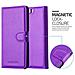 Custodia Compatibile Con Huawei P10 In Violetta Ametista - Coperchio Protettiva Con Chiusura Magnetica, Funzione Stand E Tasca Per Le Carte - Foto miniatura 2