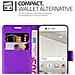 Custodia Compatibile Con Huawei P10 In Violetta Ametista - Coperchio Protettiva Con Chiusura Magnetica, Funzione Stand E Tasca Per Le Carte - Foto miniatura 3