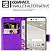 Custodia Compatibile Con Huawei P10 In Violetta Ametista - Coperchio Protettiva Con Chiusura Magnetica, Funzione Stand E Tasca Per Le Carte - Foto miniatura 10
