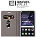 Custodia Compatibile Con Huawei P8 Lite 2017 In Blu Scuro Marrone - Coperchio Protettiva Con Chiusura Magnetica, Funzione Stand E Tasca Per Le Carte - Foto miniatura 9