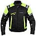 Giacca Sport Touring Moto Cordura Ce Protezioni Sfoderabile Scooter Fluo M - Foto miniatura 2