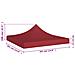 Tetto per Tendone per Feste 3x3 m Rosso Borgogna 270 g / m² - Foto miniatura 2