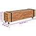 Mobile Porta TV 110x30x32,5 cm in Legno Massello di Teak - Foto miniatura 7