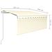 Tenda da Sole Retrattile Automatica con Parasole 3x2,5m Crema - Foto miniatura 8