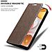 Custodia Compatibile Con Samsung Galaxy A42 In Bruno Caffè - Coperchio Protettiva Con Chiusura Magnetica, Funzione Stand E Tasca Per Le Carte - Foto miniatura 7