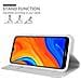 Custodia Compatibile Con Huawei Y6s In Classy Argento - Coperchio Protettiva Con Chiusura Magnetica, Funzione Stand E Tasca Per Le Carte - Foto miniatura 3