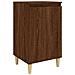 Comodino Rovere Marrone 40x35x70 Cm In Legno Multistrato - Foto miniatura 2