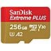 Sandisk Extreme Plus - Scheda Di Memoria Flash [adattatore Da Microsdxc A Sd In Dotazione] - 256 Gb - A2 / Video Class V - Foto miniatura 1