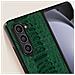 Cover Per Samsung Galaxy Z Fold5 Ibrida Vera Pelle Design Serpente Verde - Foto miniatura 3
