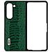 Cover Per Samsung Galaxy Z Fold5 Ibrida Vera Pelle Design Serpente Verde - Foto miniatura 1