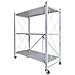 Home Scaffale Portaoggetti Multiuso Pieghevole Con Ruote 71x35x87 Cm Bianco - Foto miniatura 6