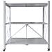 Home Scaffale Portaoggetti Multiuso Pieghevole Con Ruote 71x35x87 Cm Bianco - Foto miniatura 7
