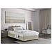 Letto Piazza E Mezza Nicole, Letto Contenitore Con Rivestimento In Tessuto, 100% Made In Italy, Apertura Frontale, Adatto Per Materasso Cm 120x190, Beige - Foto miniatura 1