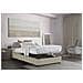 Letto Piazza E Mezza Nicole, Letto Contenitore Con Rivestimento In Tessuto, 100% Made In Italy, Apertura Frontale, Adatto Per Materasso Cm 120x190, Beige - Foto miniatura 2