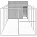 Casetta Cani Corsa Grigio Chiaro 214x661x181 Cm Acciaio Zincato - Foto miniatura 2