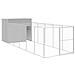 Casetta Cani Corsa Grigio Chiaro 214x661x181 Cm Acciaio Zincato - Foto miniatura 1