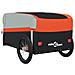 Rimorchio Da Bici Nero E Arancione 45 Kg In Ferro - Foto miniatura 7