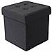 Pouf Contenitore Quadrato In Stoffa Nero - Foto miniatura 1