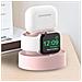 Base Di Ricarica Per Apple Watch E Apple Pods / Smartphone In Tpu, Rosa - Foto miniatura 6
