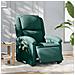 Poltrona Massaggiante Reclinabile Elettrica Verde Scuro Tessuto - Foto miniatura 1