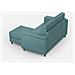 Divano Marrak 2 Posti (due Sedute Da 60cm) + Pouf Misure Esterne L. 148 P. 155 Colore Petrolio - Foto miniatura 5
