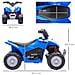 Quad Elettrico per Bambini 18-36 Mesi con Luci LED, Clacson e Pedali, 65.5x38.5x43.5 cm, Blu - Foto miniatura 3