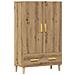 Credenza Rovere Artigianale 70x31x115 Cm In Legno Multistrato - Foto miniatura 1