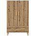 Credenza Rovere Artigianale 70x31x115 Cm In Legno Multistrato - Foto miniatura 3