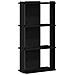 Libreria A 3 Ripiani Nera 60x30x120 Cm In Legno Multistrato - Foto miniatura 2