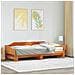 Divano Con Letto Estraibile Marrone Cera 90x200cm Massello Pino - Foto miniatura 1