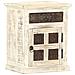 Lusso Casadino -  Comodino Bianco 40x30x50 Cm In Legno Massello Di Mango - Foto miniatura 2